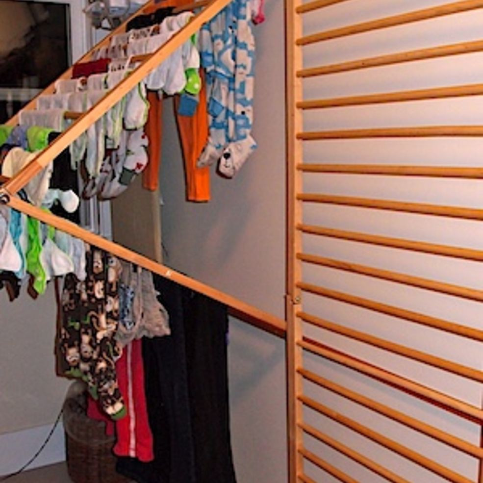 DIY Wall Mounted Laundry Drying Rack
 DIY Wall Mounted Clothes Drying Rack