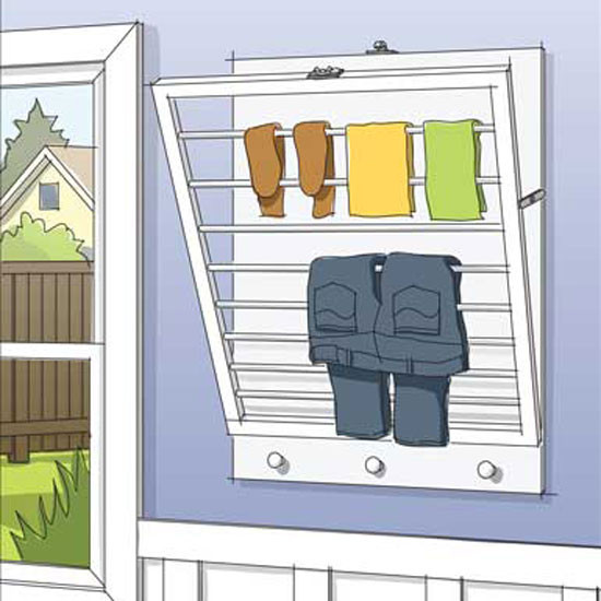DIY Wall Mounted Laundry Drying Rack
 Try This DIY Wall Mounted Drying Rack