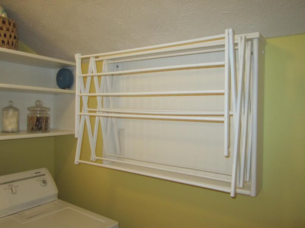 DIY Wall Mounted Laundry Drying Rack
 Wall mounted drying rack for clothes