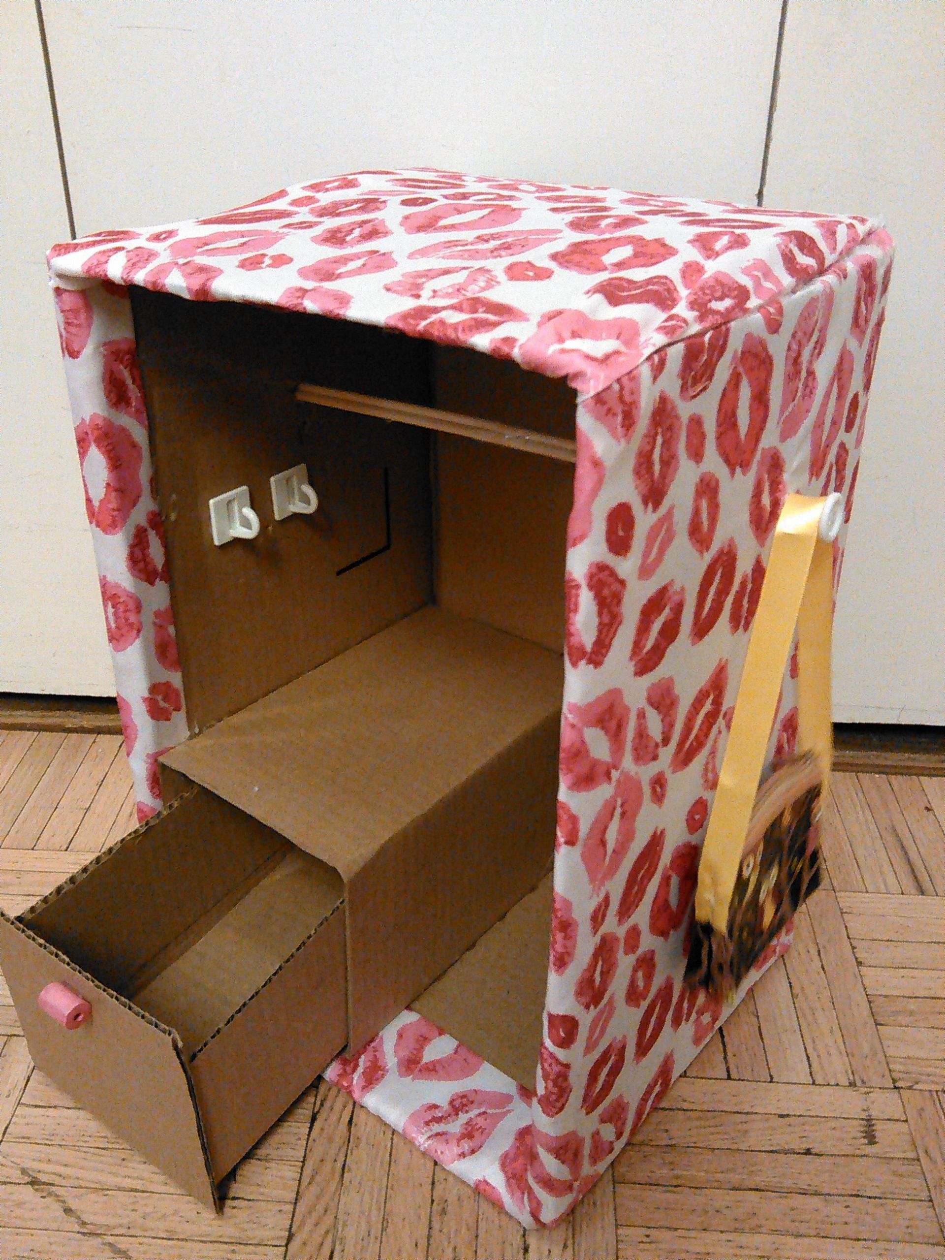 DIY Wardrobe Box
 closet made out of cardboard box