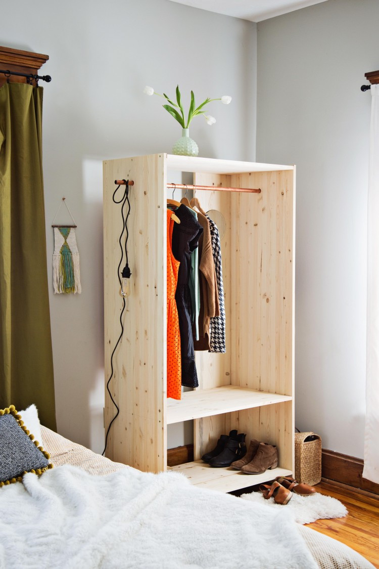 DIY Wardrobe Plans
 DIY Modern Wooden Wardrobe With Copper Details Shelterness