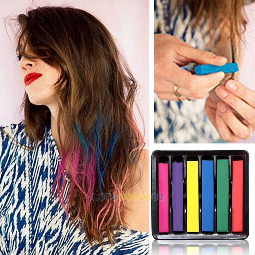 DIY Washable Hair Dye
 6 Colors Temporary DIY Super Hair Dye Color Chalk Non