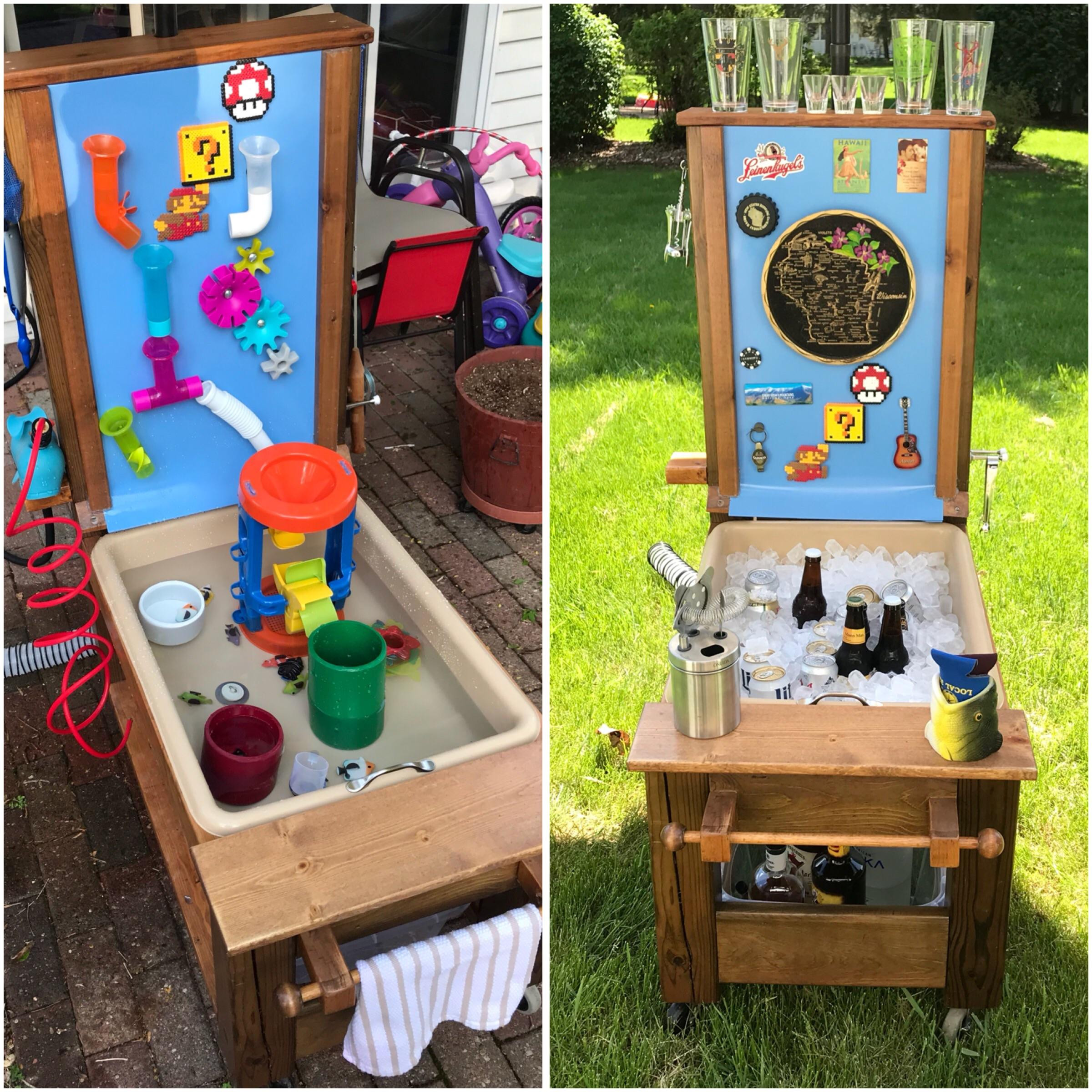 DIY Water Table For Toddlers
 DIY dual purpose toddler water table and outdoor drink