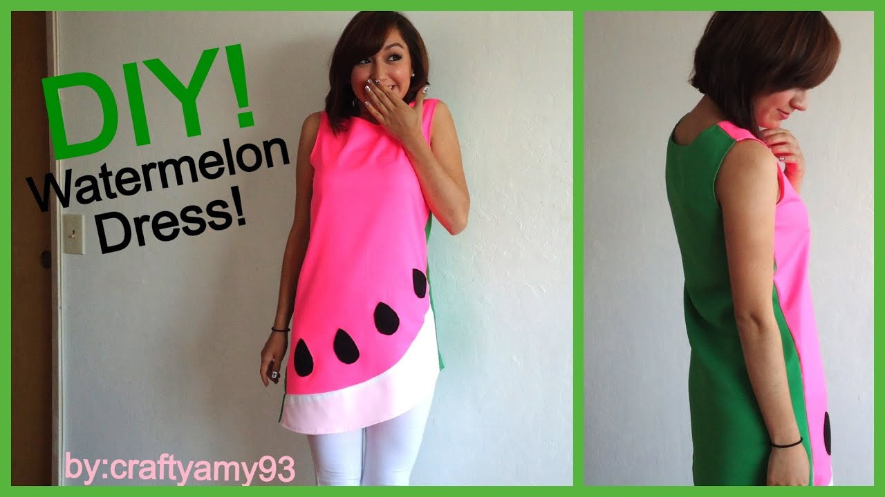 DIY Watermelon Costume
 DIY Watermelon Dress Costume Tutorial Halloween