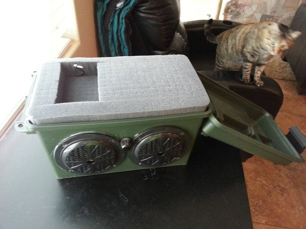 DIY Waterproof Speaker Box
 My DIY "waterproof" Ammo can system I d love some