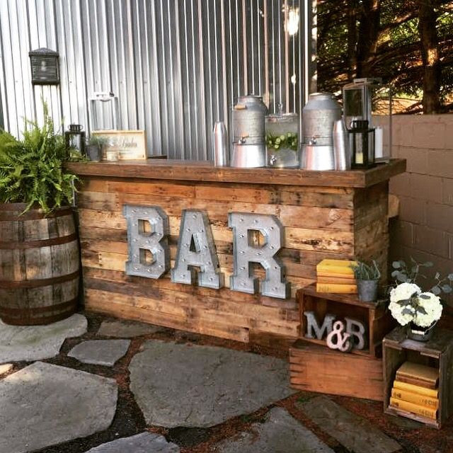 DIY Wedding Bar
 DIY Wedding Pallet Bar With images