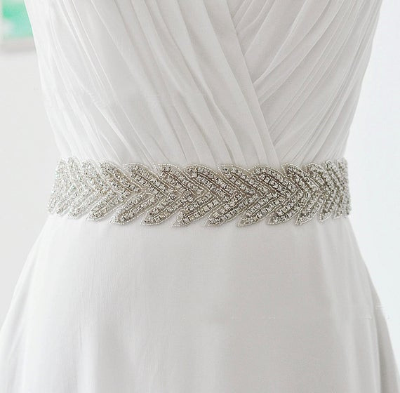 DIY Wedding Belts
 DIY Bridal Wedding Sash Bridal Belt Rhinestone Applique