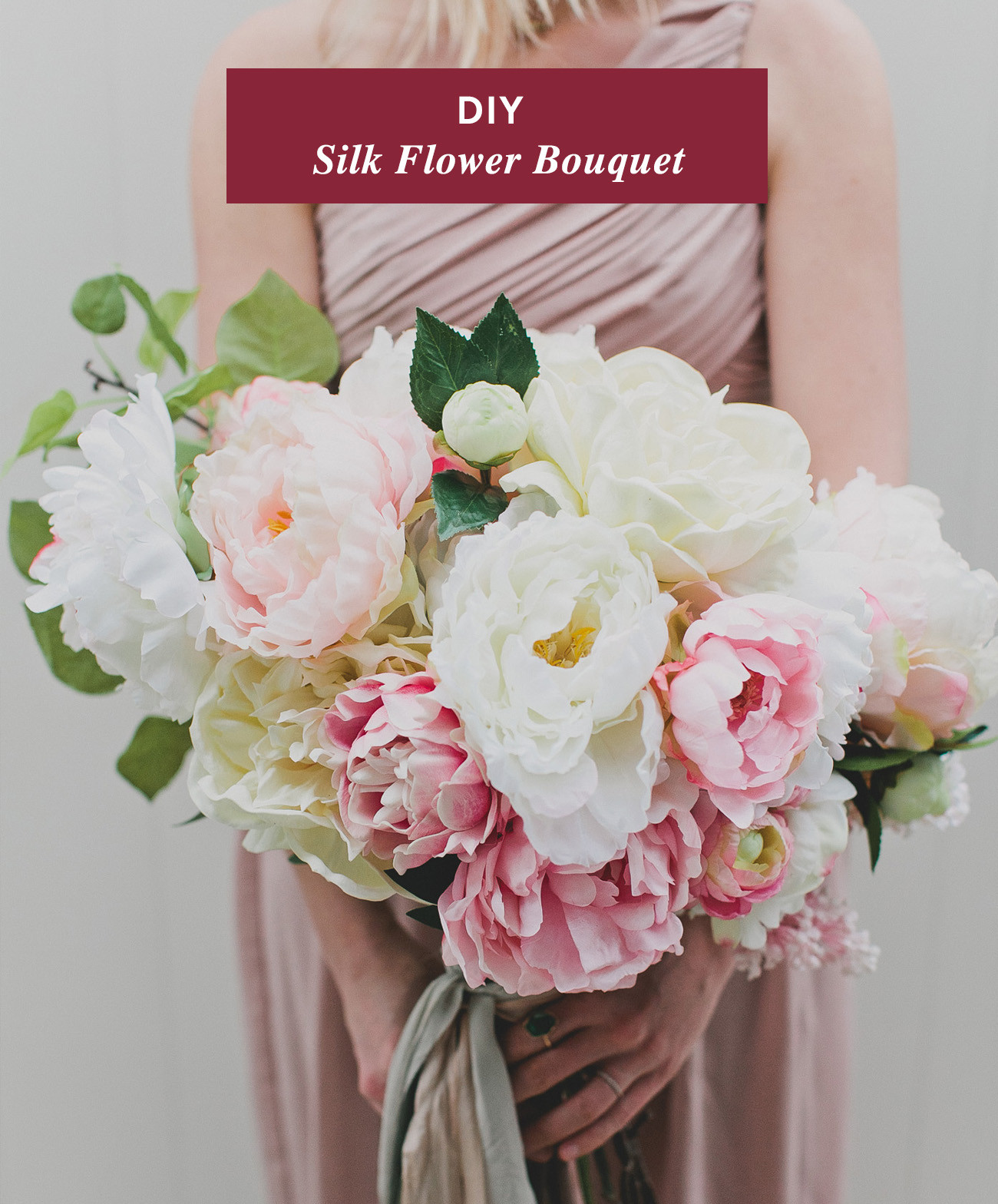 DIY Wedding Bouquet Silk Flowers
 DIY Silk Flower Bouquet with Afloral Green Wedding Shoes