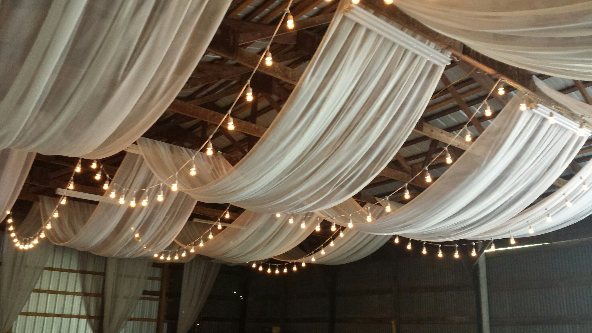 DIY Wedding Ceiling Drapery
 Ceiling Decoration Ideas for A Party Elegant Ivory Ceiling