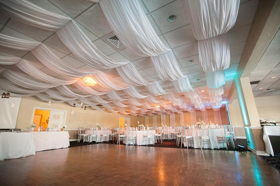 DIY Wedding Ceiling Drapery
 White Ceiling Draping Fabric And Instructions Dropped