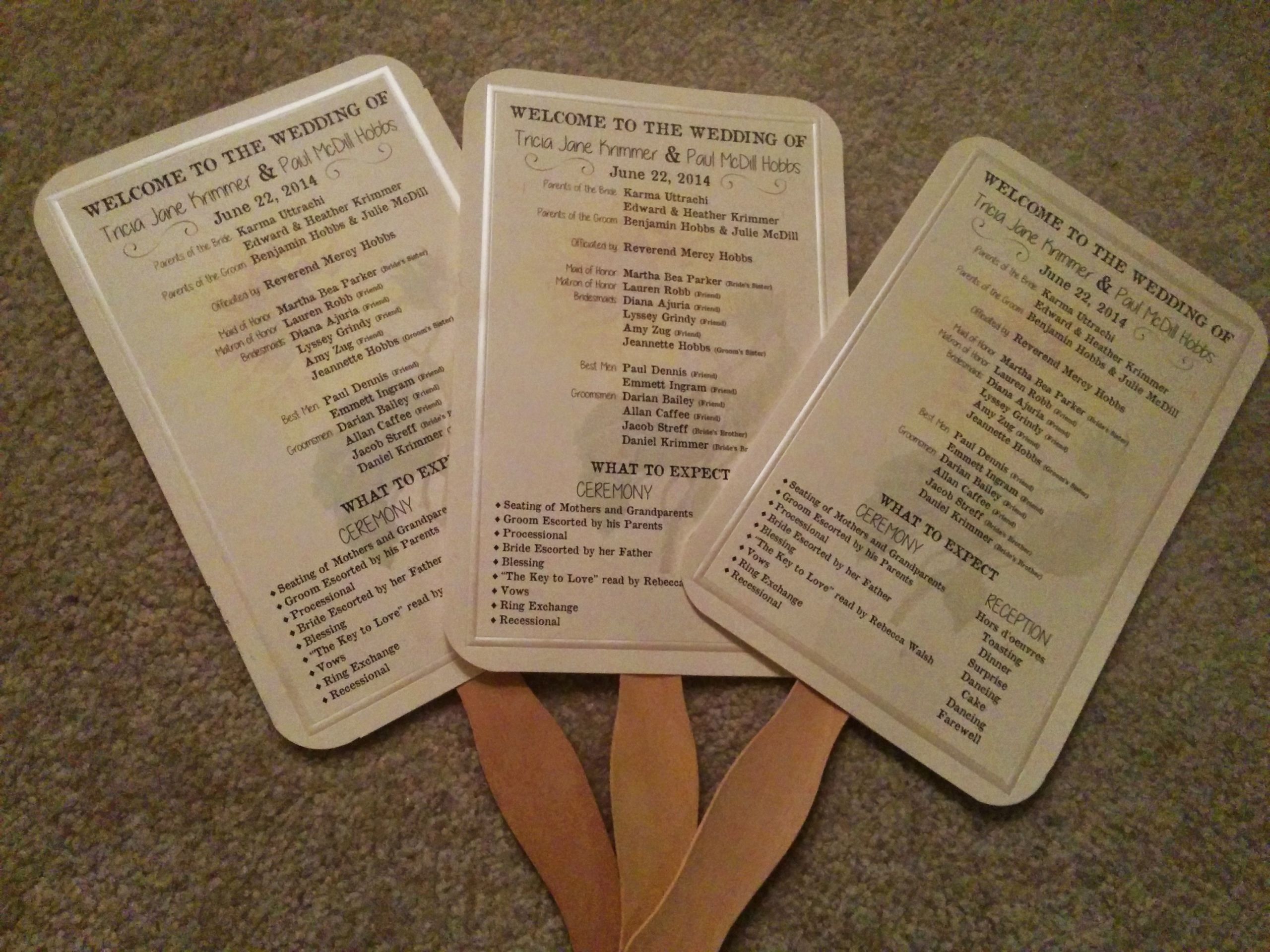 DIY Wedding Fans Programs
 Paper Fan Wedding Programs Do It Yourself N Save