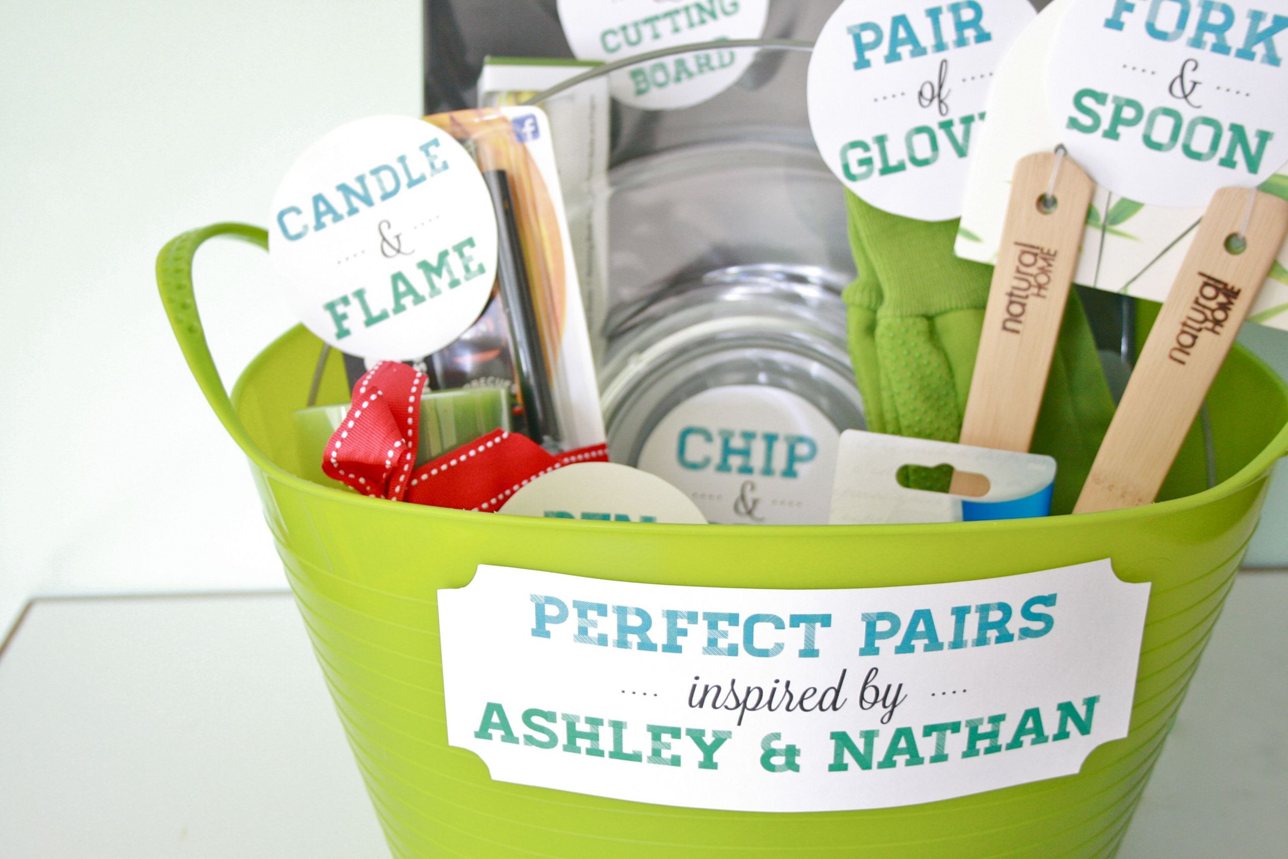 DIY Wedding Gift Baskets
 DIY "Perfect Pairs" Bridal Shower Gift