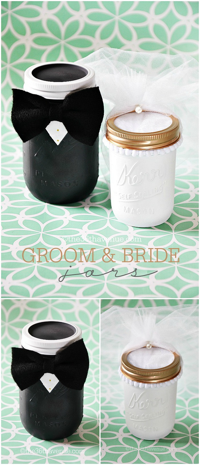 DIY Wedding Gift Ideas For Bride And Groom
 The 36th AVENUE Mason Jar Crafts – Groom & Bride