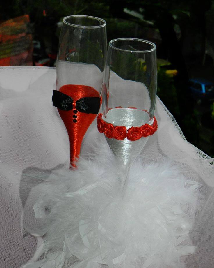 DIY Wedding Glasses
 DIY Wedding Champagne Glasses Ideas