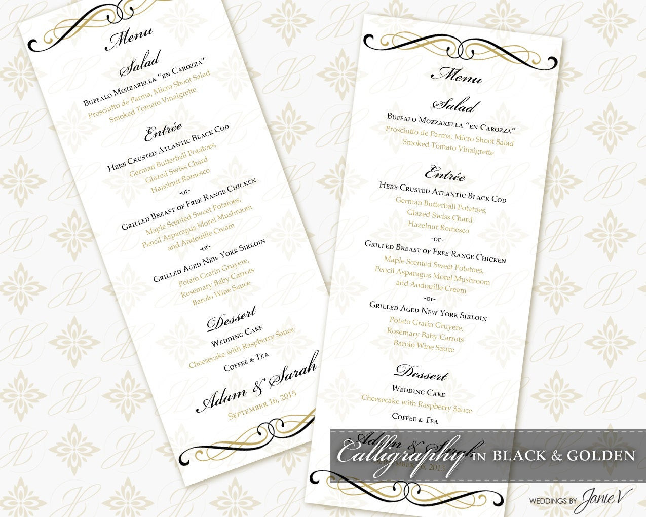 DIY Wedding Menu Template
 DIY Printable Wedding Menu Template Printable Menu tea