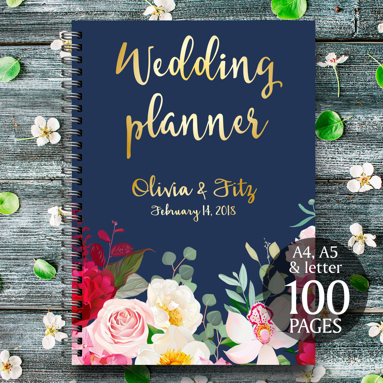 DIY Wedding Planning Binder
 DIY wedding planner Navy burgundy wedding binder Printable