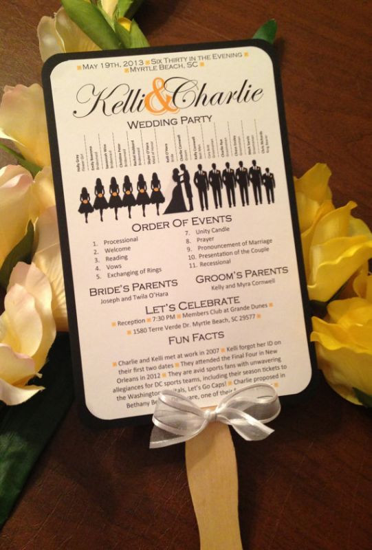 DIY Wedding Program Fans Template
 A Round Up of Free Wedding Fan Programs B Lovely Events
