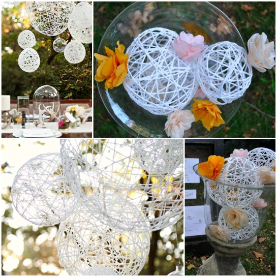 DIY Wedding Reception
 Easy Peasy DIY String Spheres