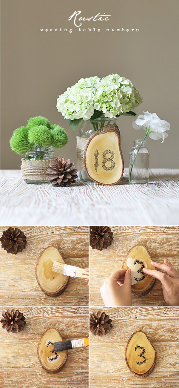 DIY Wedding Table Number
 Top 10 DIY Wedding Table Number Ideas with Tutorials