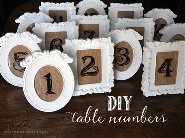 DIY Wedding Table Numbers
 16 Creative But Simple DIY Ideas For Your Wedding
