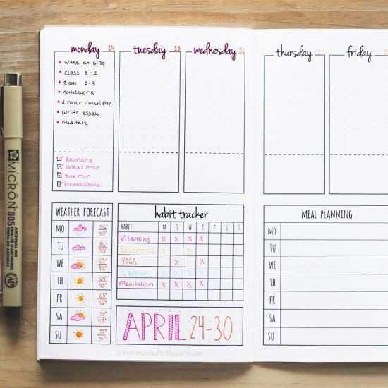 DIY Weekly Planner
 Pin on Planner Addiction