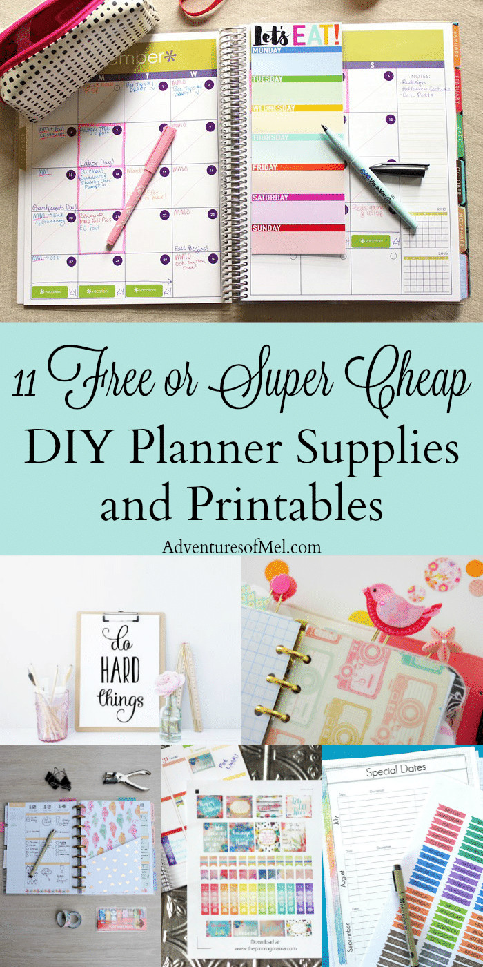 DIY Weekly Planner
 11 Free or Super Cheap DIY Planner Supplies and Printables