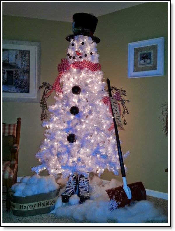 DIY White Christmas Decorations
 DIY White Christmas Tree Snowman – Felting