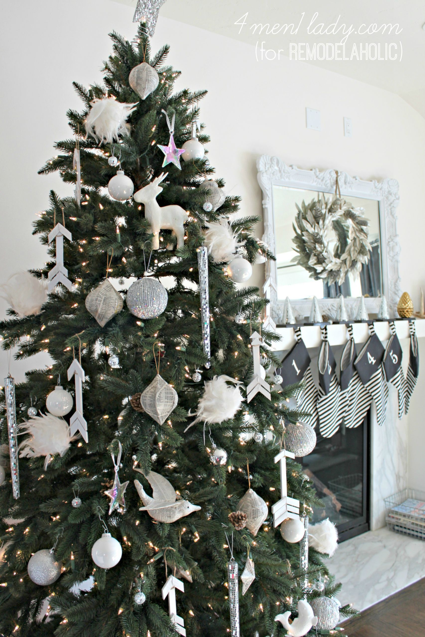 DIY White Christmas Decorations
 Remodelaholic