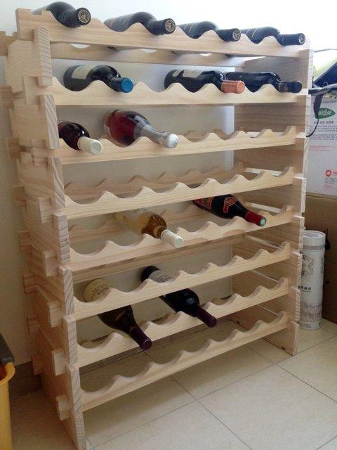 DIY Wine Cellar Rack
 Wooden Wine Rack DIY Assemble Wine Shelf Wood Holders