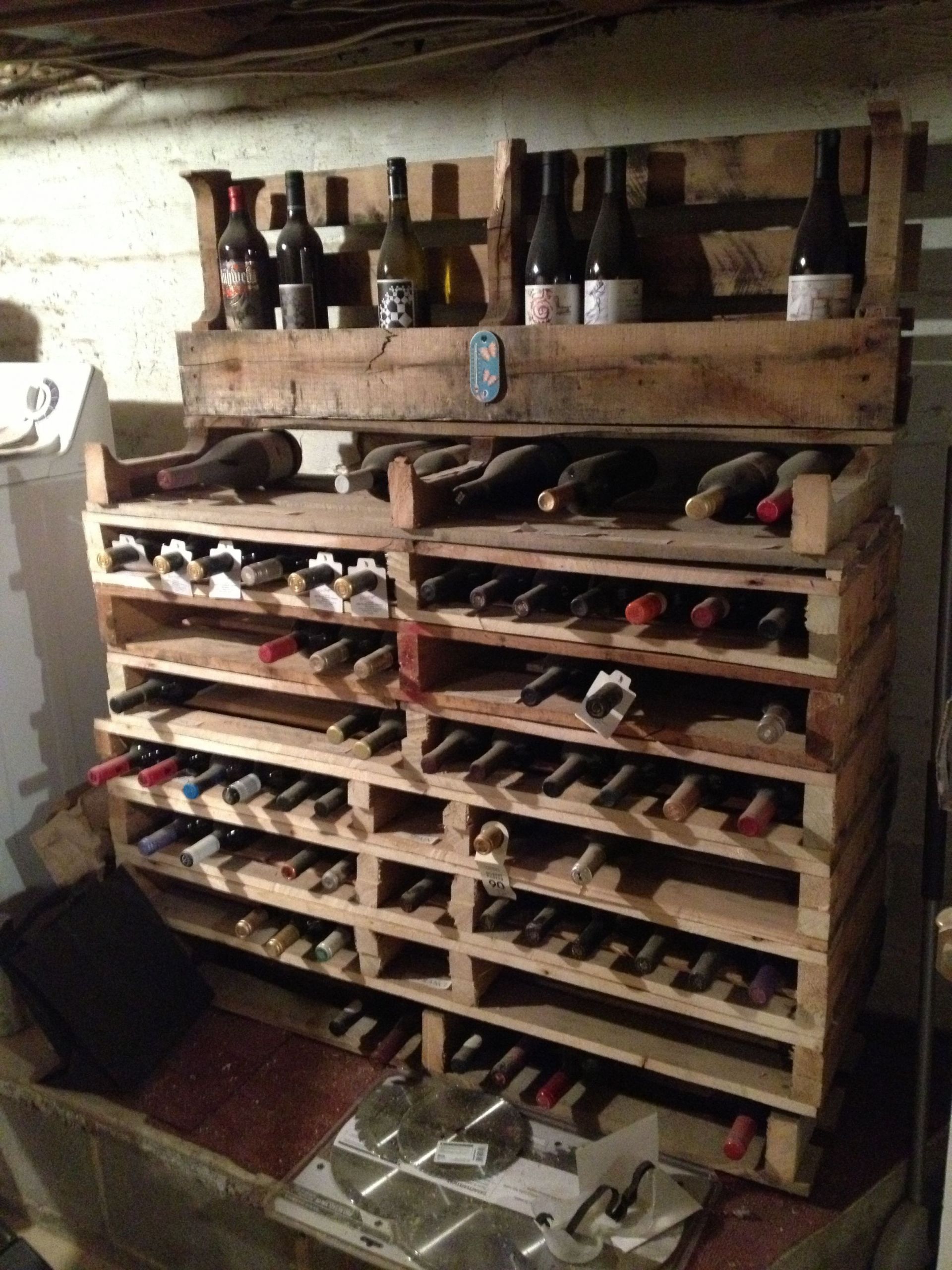 DIY Wine Cellar Rack
 Wine Rack Upcycled Pallets