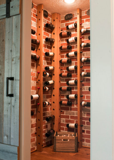 DIY Wine Cellar Rack
 My Houzz Elegant DIY Updates for a 1970s Dallas Home