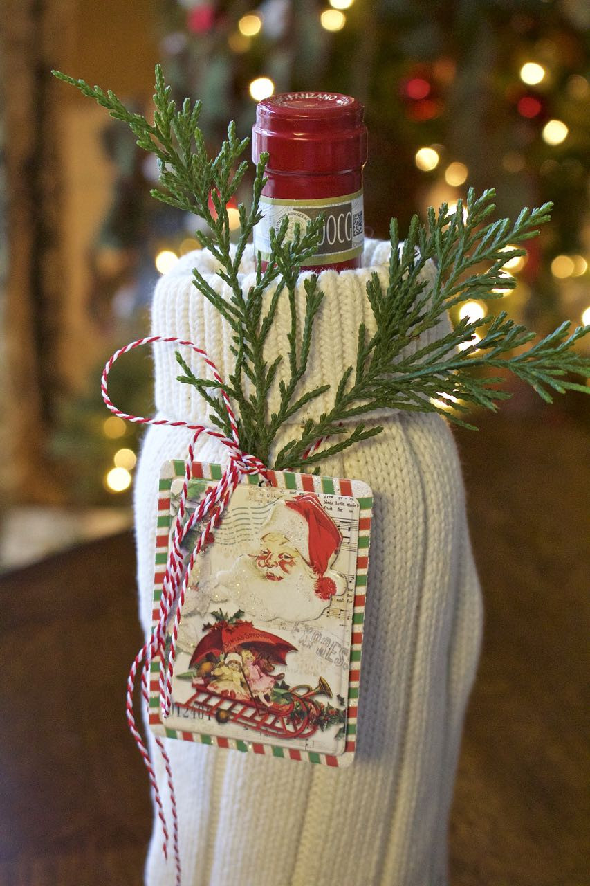 DIY Wine Gift Bags
 DIY Sweater Wine Bags 2 Bees in a Pod