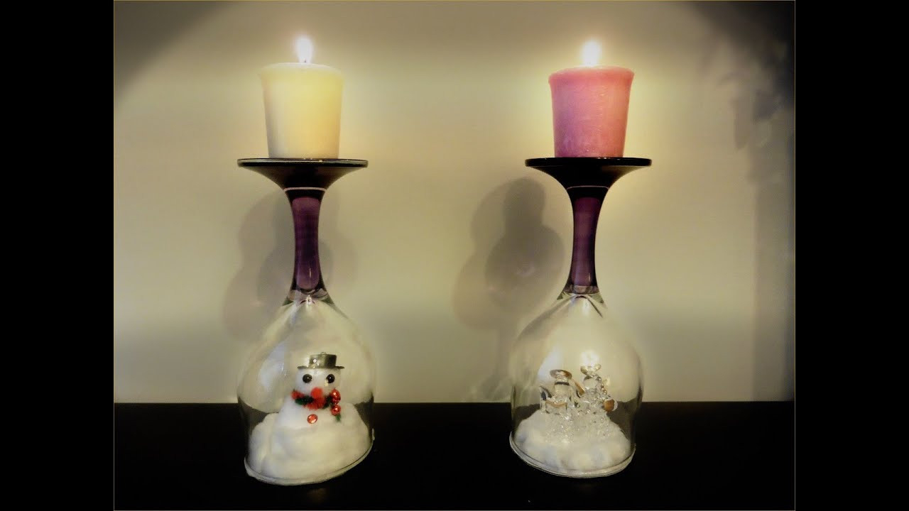 DIY Wine Glass Decorations
 DIY Wine Glass Christmas decor DIY wine glass winter