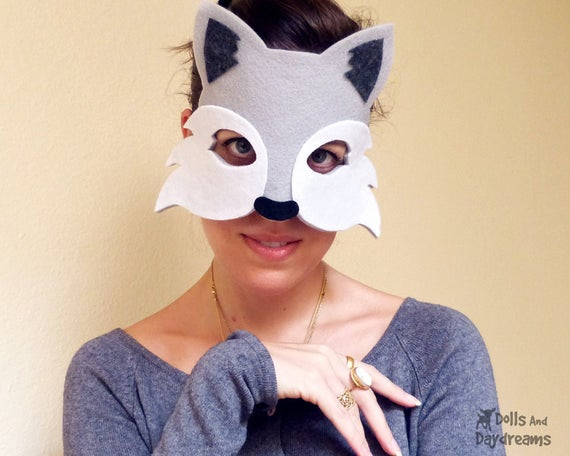 DIY Wolf Mask
 Wolf Mask Tail Costume PDF Sewing Pattern DIY by