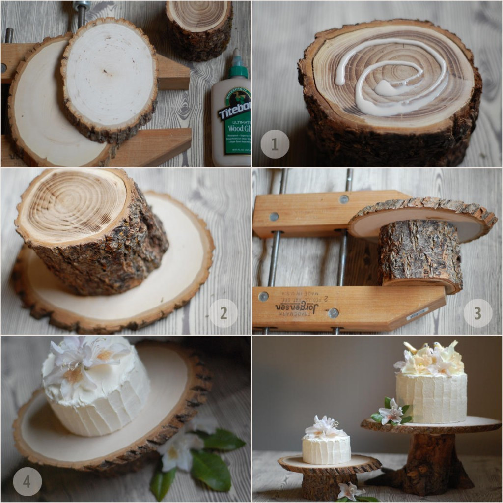 DIY Wood Cake Stand
 Rustic Wood Cake Stands a DIY