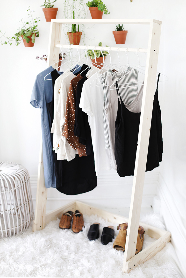 DIY Wood Clothes Rack
 DIY Wooden Clothing Rack The Merrythought