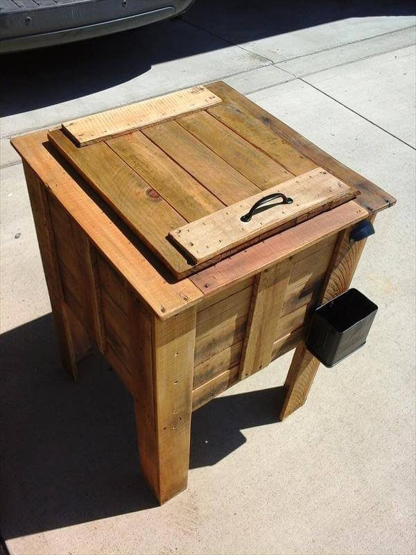 DIY Wood Cooler Box
 DIY Pallet Cooler Box Plan