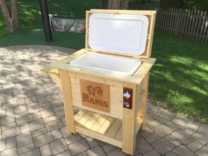 DIY Wood Cooler Box
 He Turns This Garage Sale Cooler Into The Perfect Backyard