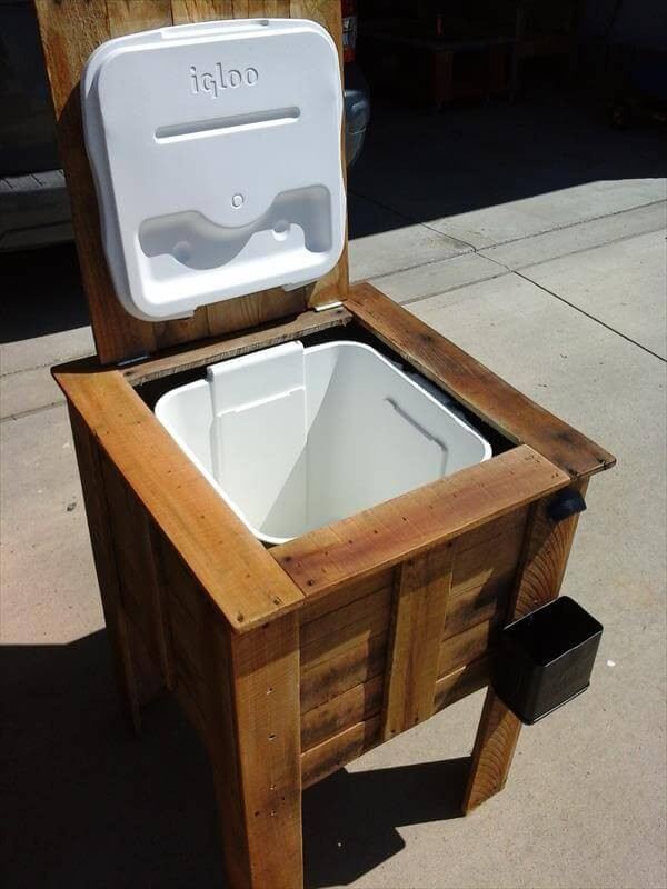 DIY Wood Cooler Box
 DIY Pallet Cooler Box Plan