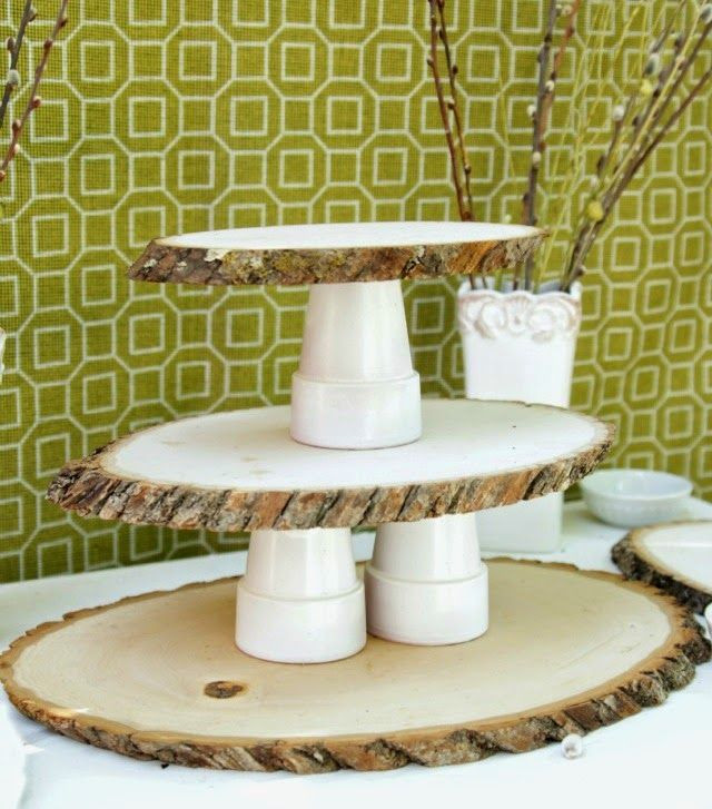 DIY Wood Cupcake Stand
 5 DIY Cake Stands You Can Do With Wood Logs And Slices