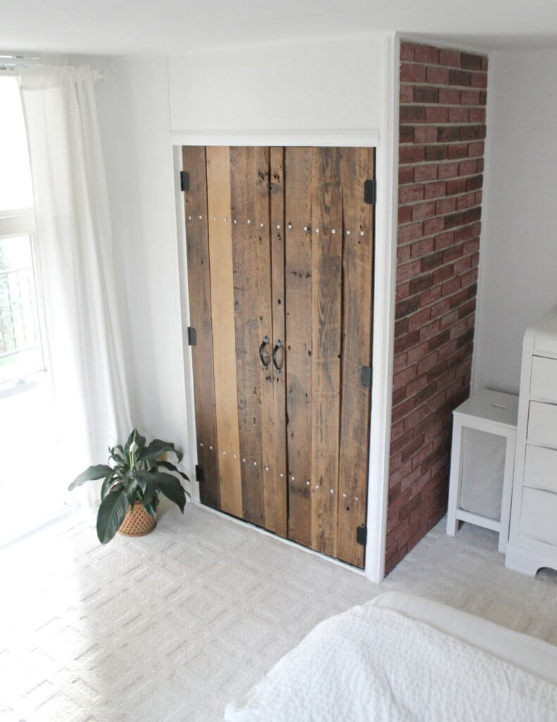DIY Wood Door
 DIY Reclaimed Wood Closet Doors The Definery Co