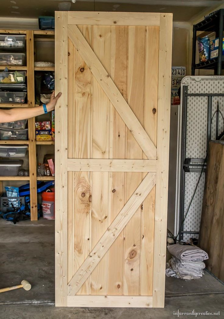 DIY Wood Door
 DIY Sliding Double Barn Doors Reclaimed Wood