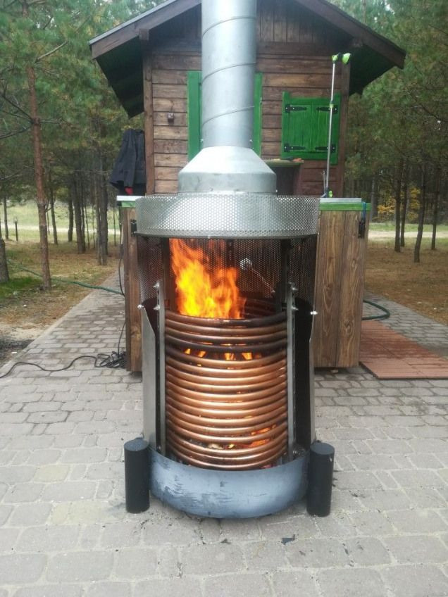 DIY Wood Fired Hot Tub Heater
 Énergie outdoorwood