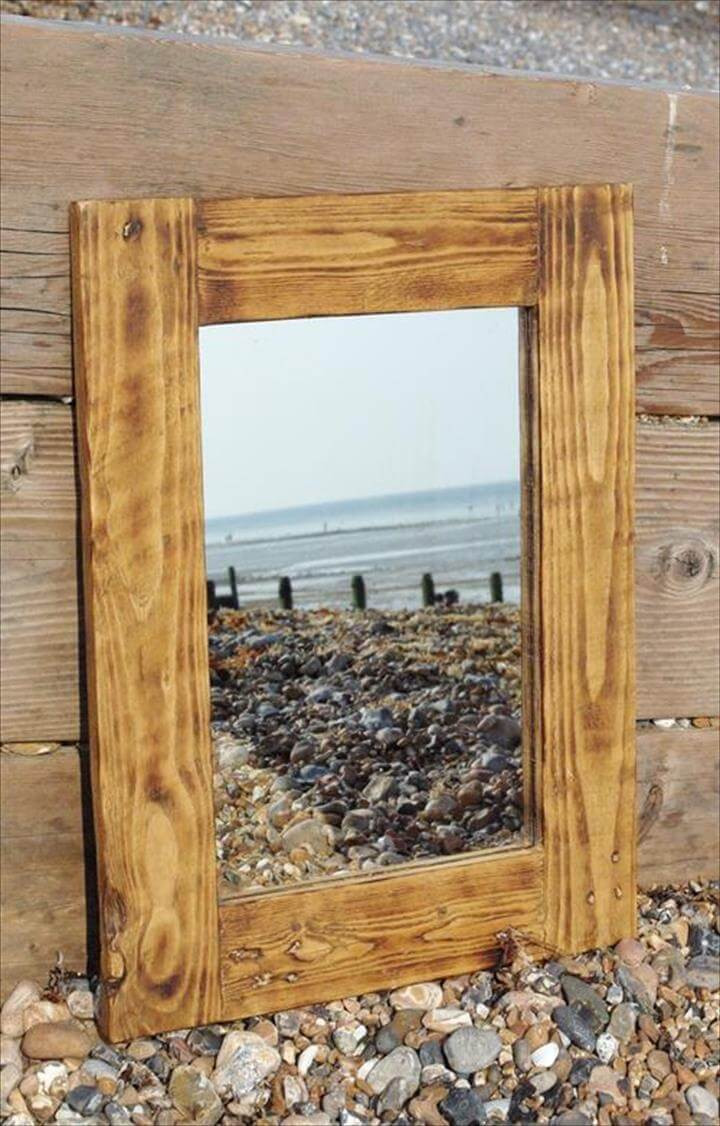 DIY Wood Framed Mirror
 32 Easy & Best DIY Picture Frame Crafts
