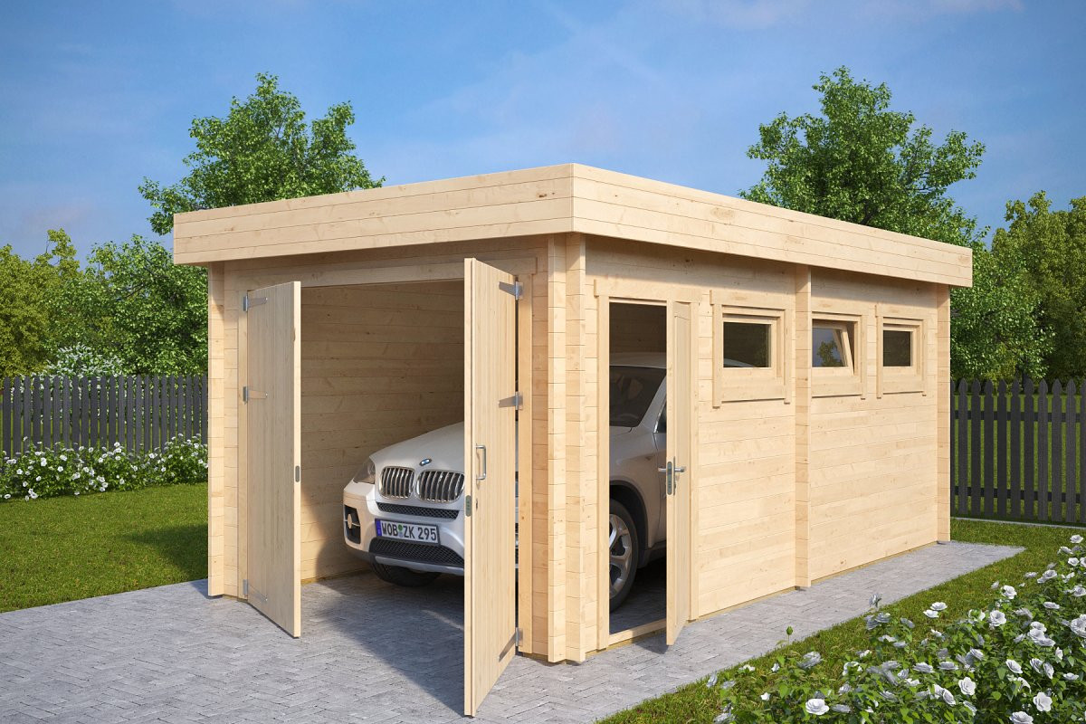 DIY Wood Garage Door
 Modern Wooden Garage C with Double Doors 44mm 3 x 5 5