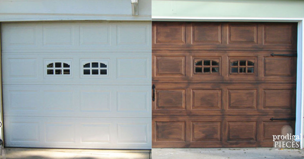 DIY Wood Garage Door
 DIY Faux Stained Wood Garage Door Tutorial