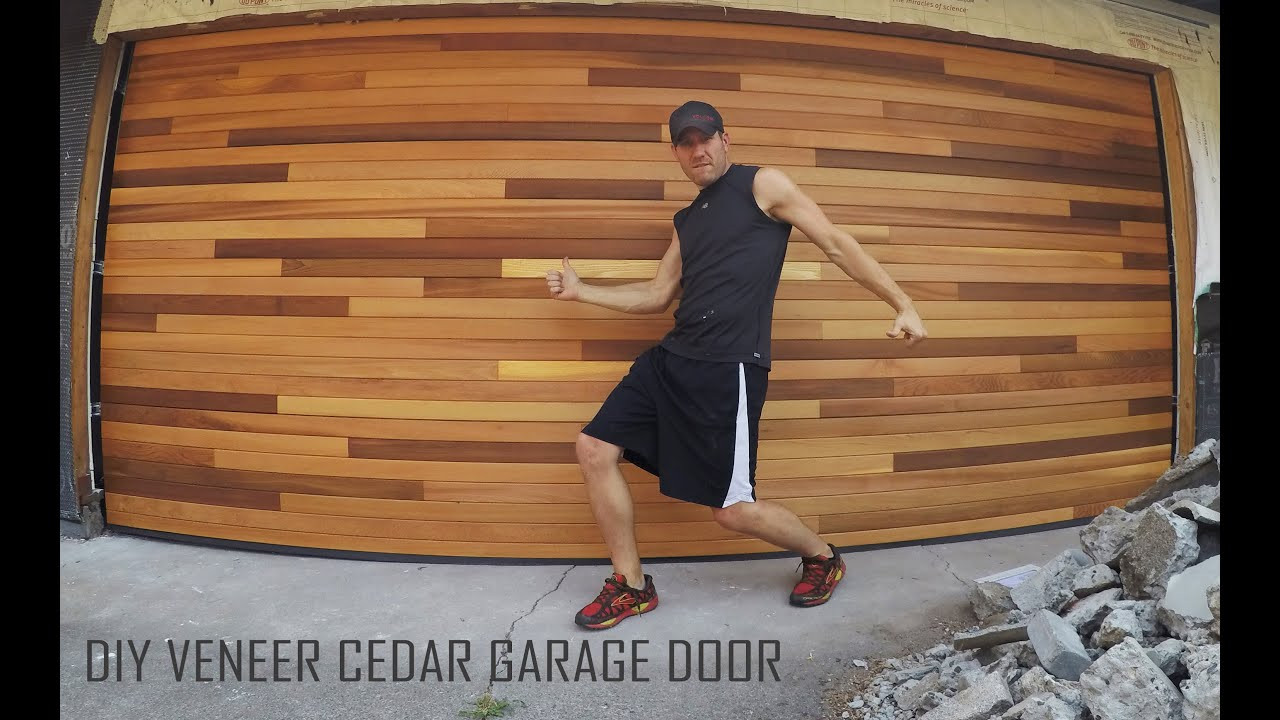 DIY Wood Garage Door
 Cedar Tongue & Groove Veneer Garage Door DIY Installation