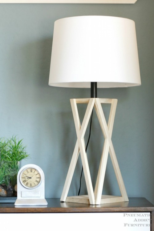 DIY Wood Lamp
 Architectural Wooden DIY Tapered X Lamp Shelterness
