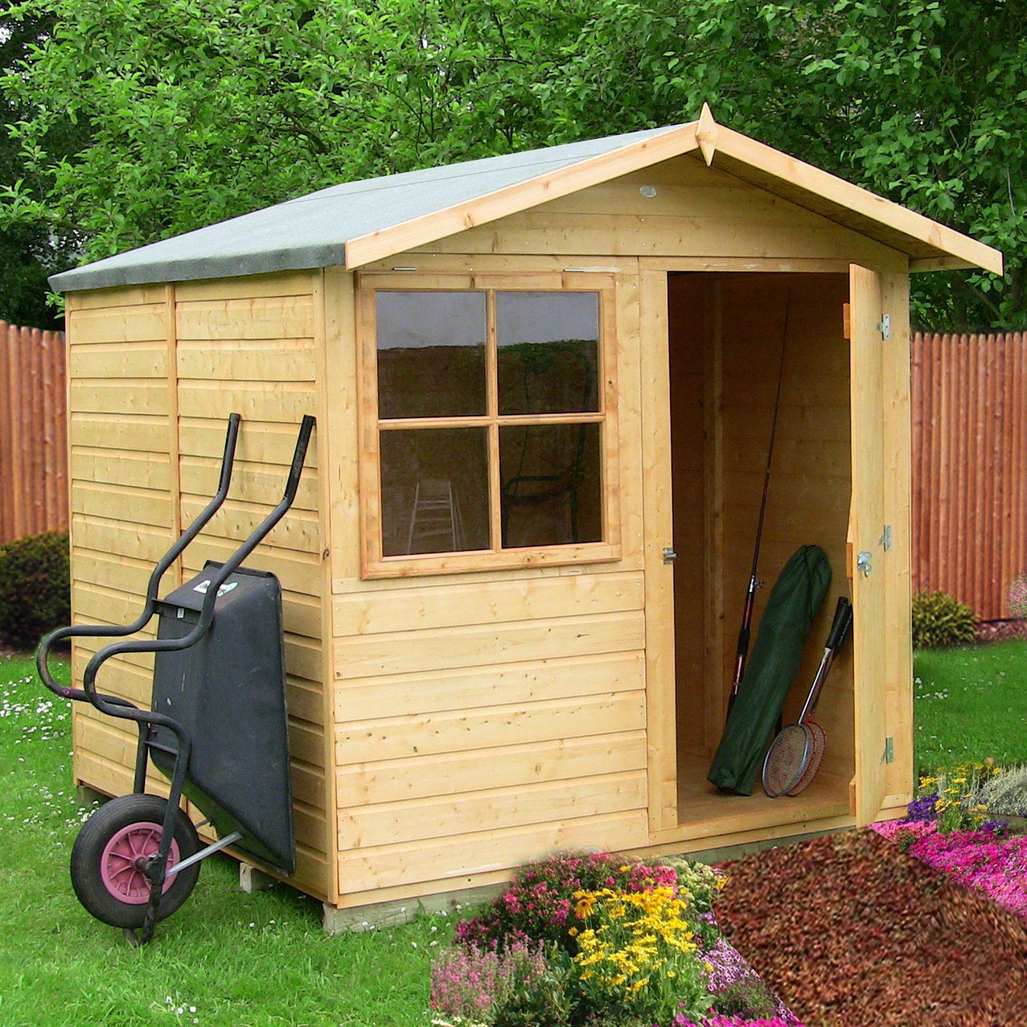 DIY Wood Sheds
 7X7 Abri Apex Shiplap Wooden Shed Departments