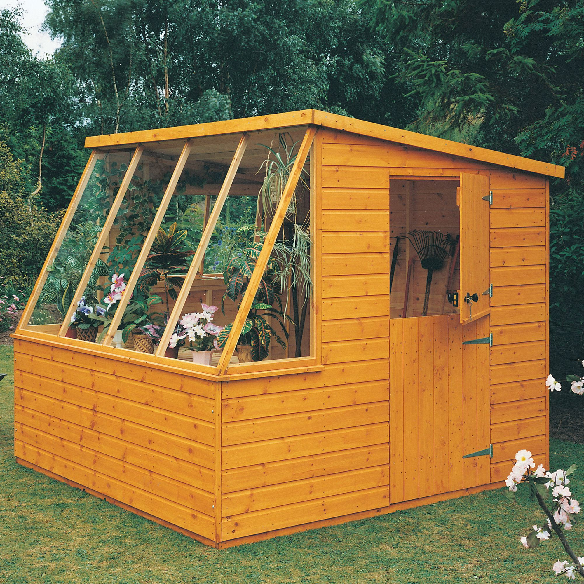 DIY Wood Sheds
 8x8 Iceni Pent Shiplap Wooden Shed Departments